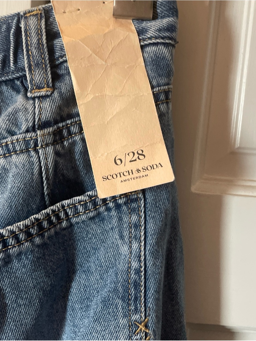 Scotch And Soda Highrise Wideleg Dark Wash Jeans Sz 6/28 - Picture 5 of 6